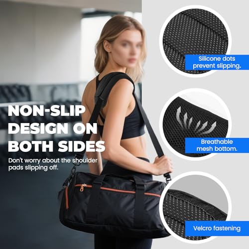 LELE LIFE 2 Pack Shoulder Strap Pads with Non-Slip Dots, Breathable Ultra Thick Shoulder Pads Cushion for Backpack Straps, Crossbody Bag, Guitar, Belt, Camera, Black