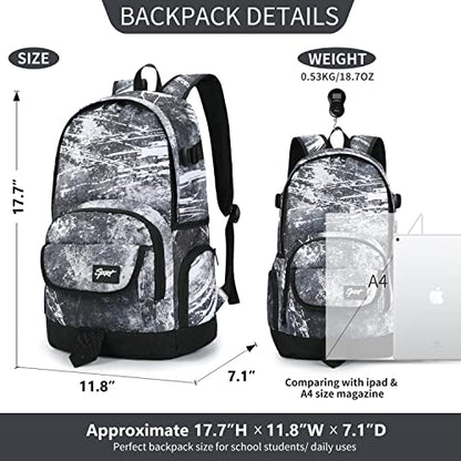 rickyh style School Backpack Travel Bag for Men & Women Lightweight College Back Pack with Laptop Compartmen - color: 04 Ink