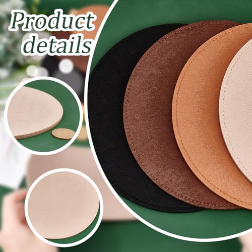 PH PandaHall 4 Colors Felt Bag Base Shaper, 7.9 inch Round Handbag Bottom Insert Stabilizer Purse Organizer Insert Bag Liner Board - size: 7.9 inch