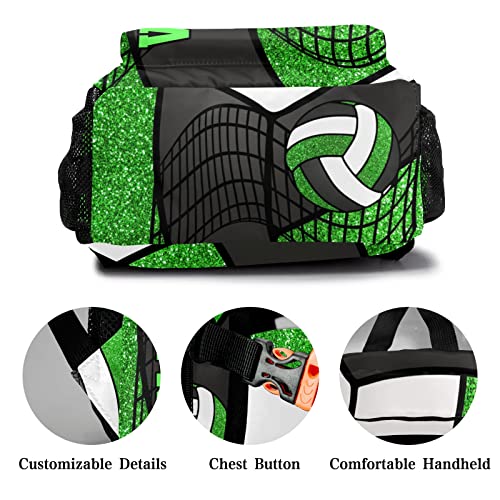 Personalized Sport Volleyball Print Multifuction Backpack with Name Text for Women Men Gift - color: Backpack 17