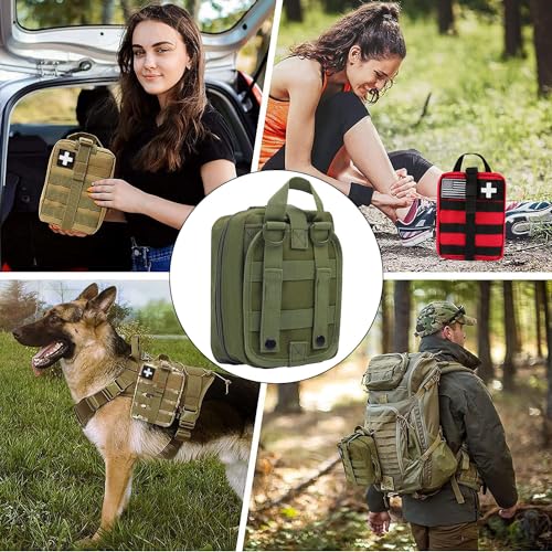 Molle First aid Kit pouch Empty ifak bag EMT Tactical Pouch for Med Rescue - color: OD