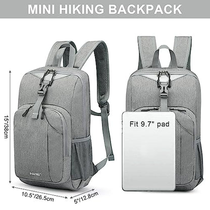 G4Free Mini 10L Hiking Daypack Small Hiking Backpack Cycling Compact Shoulder Backpack Outdoor for Men Women(Light Grey) | Small Lightweight Cycling Walks Daypack, with Reflective Strap, Compact, Water-Repellent, Tear-Resistant Polyester Material - color: