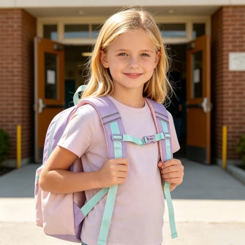 abshoo Toddler Backpack for Girls Preschool Backpacks School Bookbag for Kids 4-6(Pink and Purple) - color: Pink-purple