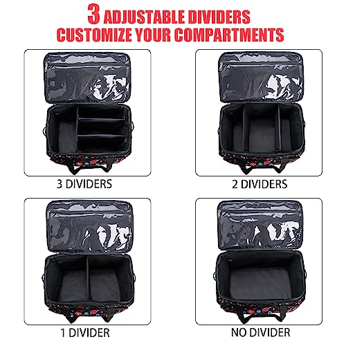 Medical Bag Rolling Roller Bag Trolley Duffel Nurses EMT CNA RN Empty for First Aid Responder Home Health Care Nursing Student Roll Duffle Bag Carry on Wheels Wheeled Work Physicians Doctor - color: Nurse
