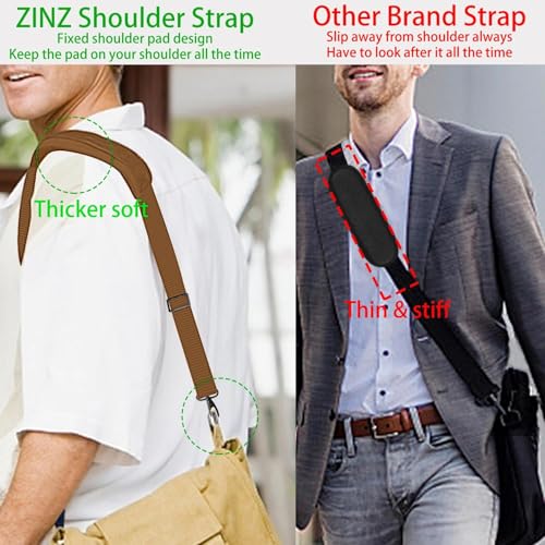 ZINZ Shoulder Strap 58" with Thick Fixed Pad - color: Khaki