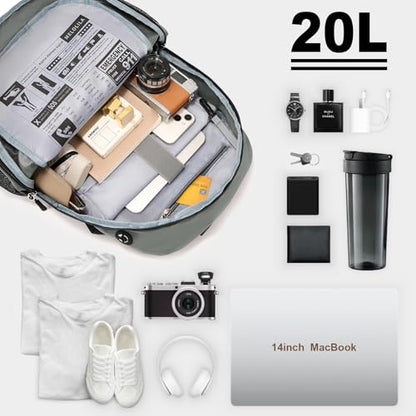 Small Hiking Backpack for Women Men 20L Lightweight Travel Backpack with Phone Pocket Waterproof Daypack for Women Men - color: Grey