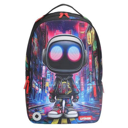 Graffiti Backpack, Designer Laptop Backpack for 15.6 Inch Work,Water Resistant Backpack Computer Bag (CyberBot) - color: Cyberbot