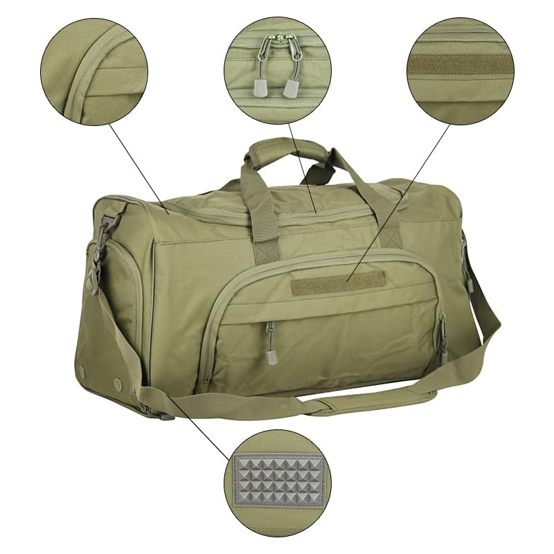 Gym Duffel Bag for Men Sports Duffel Bag with Shoe Compartment (GREEN-Model B) - color: GREEN-Model B