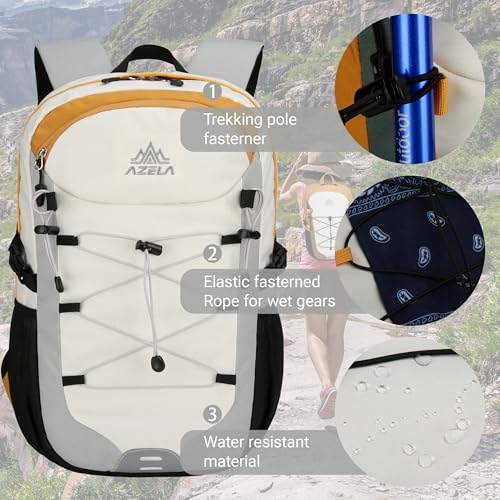 25L Lightweight Backpack for Cycling or Hiking, Hydration Pack Water Resistant,Climbing Backpack for Men Women (GREY) - color: Grey
