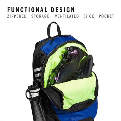 adidas Stadium 4 Soccer Backpack – Team Sports Bag with Ball Pocket, 36L - color: Royal Blue/3.0