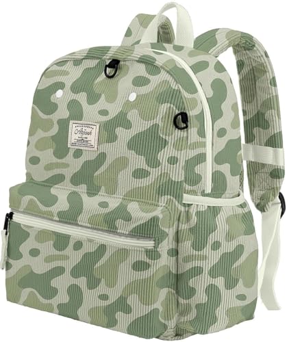 atgark Corduroy Toddler Backpack for Boys 2-5: Preschool Backpack for Boys - color: Green Camo Corduroy, style: Age 2-5 (13.3" H Fit A4 Folder)