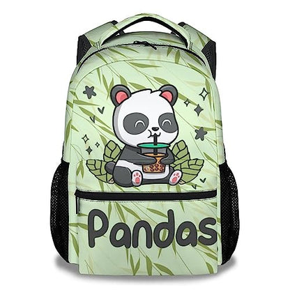 Panda Backpack for Girls Boys, 16 Inch Panda Theme Bookbag with Adjustable Straps, Durable, Lightweight, School Bag with Large Capacity - color: Panda1