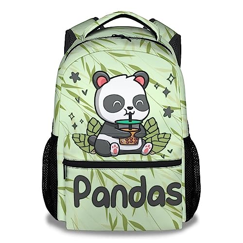 Panda Backpack for Girls Boys, 16 Inch Panda Theme Bookbag with Adjustable Straps, Durable, Lightweight, School Bag with Large Capacity - color: Panda1