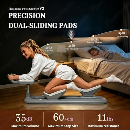 Twist Crawler V2 New Version, Spine Twist and Stretch Trainer, Home Gym - color: Grey