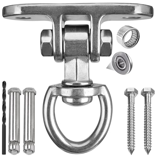 Heavy Duty Swing Hanger 360°+180°Rotation 1500LB Capacity for Sandbag Yoga Swing Hammock Chair - style: 2-holes