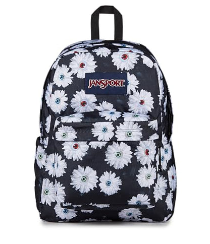 JanSport SuperBreak Plus Backpack with Padded 15-inch Laptop Sleeve and Integrated Bottle Pocket - Spacious and Durable Daypack for Work and Travel - Eyeball Blossom - color: Eyeball Blossom