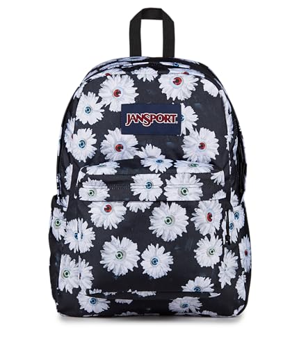 JanSport SuperBreak Plus Backpack with Padded 15-inch Laptop Sleeve and Integrated Bottle Pocket - Spacious and Durable Daypack for Work and Travel - Eyeball Blossom - color: Eyeball Blossom