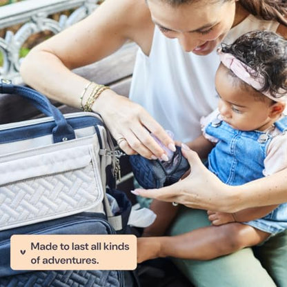 BabbleRoo Diaper Bag Backpack, Multifunction Nappy Changing Bag with Changing Pad, Stroller Straps & Pacifier Case, Unisex Stylish Travel Back Pack for Moms & Dads – Apricot & Black - color: Black & Apricot