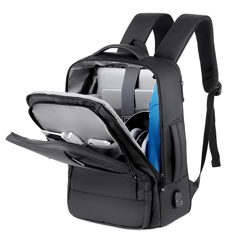 Kamlui Laptop Backpack for Men 17.3 inch Travel Computer Bag - color: Black280