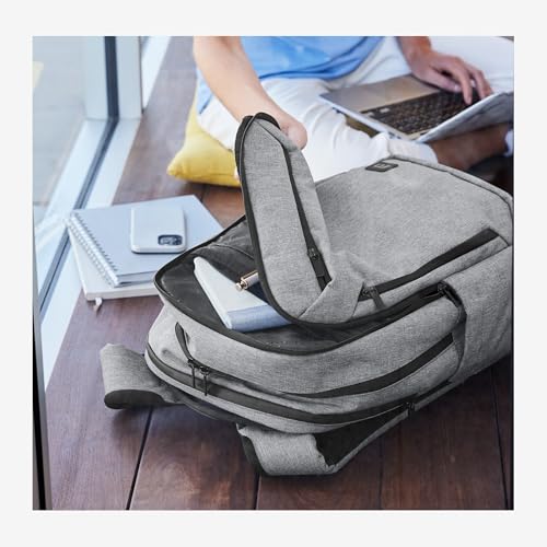 TravisMathew Duration Backpack with Laptop Sleeve, Water-Resistant Bag for Work, Travel & Hiking, Graphite Heather - color: Graphite Heather