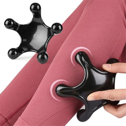 Trigger Point Massage Tools, 2 Pack Easier Grip Star Shaped 5 Legged Pressure Point Handheld Massage Tool for Deep Tissue Pain Relief, Suitable for Full Body (Black) - color: Black
