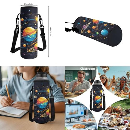 Galaxy Planet Backpack for Boys 8-12 Kids School Backpack with Lunch Box Pencil Case and Water Bottle Pouch 4 in 1 Boys Bookbag for Primary Elementary School Bags with Front Pocket - color: Galaxy Planet
