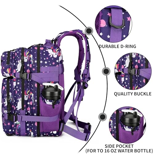 Lovelinks21 45L Tactical Assault Backpack 3 day assault pack with Molle Waterproof backpack Rucksack for Tactical Backpacks (Star Pony) - color: Star Pony