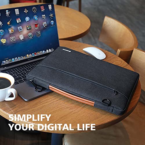 NIDOO 11-12.5 inch Laptop Sleeve Shoulder Bag for 14" MacBook Pro / 13" MacBook Pro Air / 12.9" iPad Pro 2016 2017 / New Surface Pro 8 X / 13.3" ThinkPad X13 Yoga Gen 2/14" ThinkPad X1 Carbon Gen 9 - color: Dark Gray - Shoulder, size: 12.5-13 inch