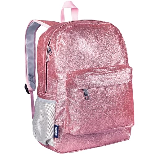 Wildkin 16-inch Kids Backpack – Durable, Padded & Spacious School Bag for Boys & Girls - Pink Glitter - color: Pink Glitter