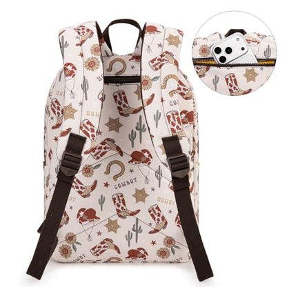 Montana West Backpack for Women Western Travel Backpack Purse Casual Daypack for Laptop - color: Aztec Tan