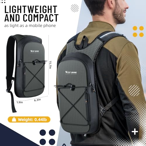 Hydration Backpack with 2L TPU Water Bladder, Lightweight Hiking Water Backpack, Running Hydration Pack for Cycling Climbing Camping Rave, Hydropack for Men Women - color: Black-gray
