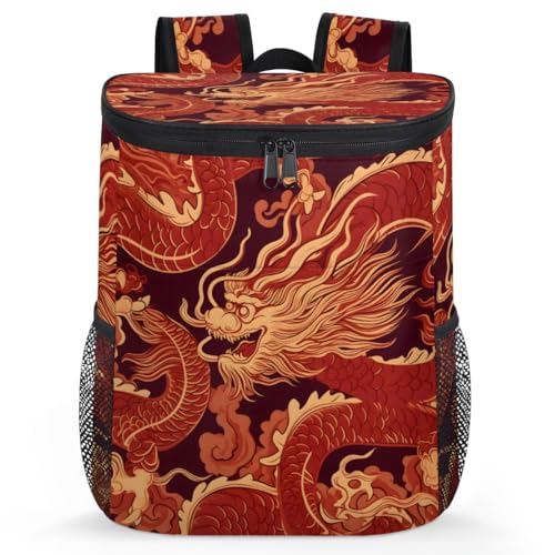 Insulated Cooler Backpack Portable Soft Cooler Bag Ice Chest Backpack for Camping Beach Picnic Lunch Work Travel - color: Multicolor 12