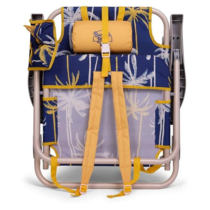 Banana Boat Backpack Beach Chair Lightweight and Portable 5-Position with Lay Flat Outdoor Heavy Duty Tanning Chair, Contrast Palm (2 PK) - color: Contrast Palm (2 Pk)