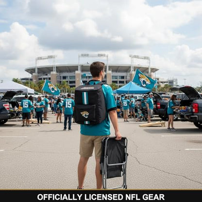 Cooler Backpack – Portable Soft Sided Ice Chest – Insulated Bag Holds 36 Cans - Football Gear – Show Your Team Spirit with Officially Licensed Fan Gear - style: Jacksonville Jaguars
