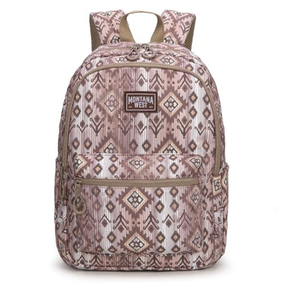 Montana West Backpack Purse for Women Western Aztec Backpack Purse Lightweight Casual Daypack for Travel - color: Light Coffee