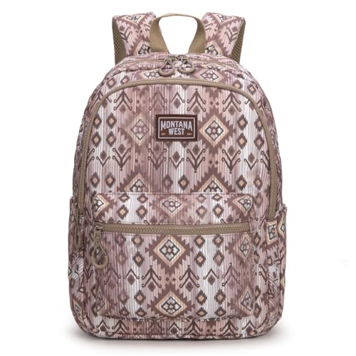Montana West Backpack Purse for Women Western Aztec Backpack Purse Lightweight Casual Daypack for Travel - color: Light Coffee
