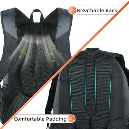 Basketball Bag Backpack with Ball & Shoes Compartment,Basketball Equipment Bags for Basketball, Soccer, Volleyball, Travel - color: Black