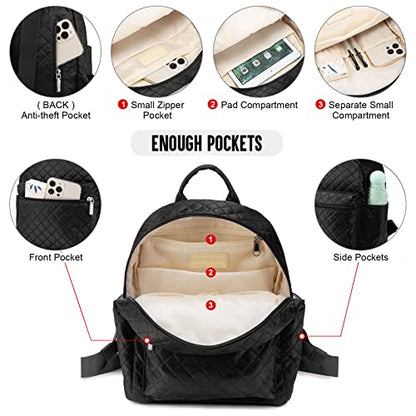 LOVEVOOK Backpack for Women Light Weight Waterproof Backpack Purses Daily Backpack… | Light Weight - color: Updated Black