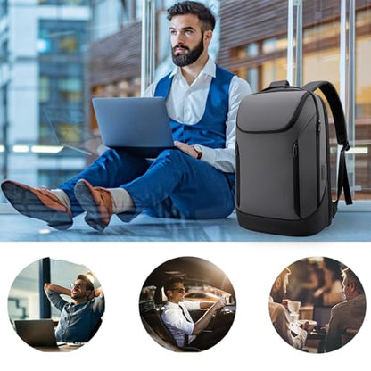 FUTURE AESTHETIC Business Smart Backpack Waterproof fit 15.6 Inch Laptop Backpack with USB Charging Port,Travel Durable Backpack - color: Gray