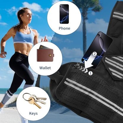 Adjustable Weighted Vest, Neoprene Weight Vest for Jogging,Walking, Running with Reflective Strips and Mesh Pockets - size: 4-10 LBS