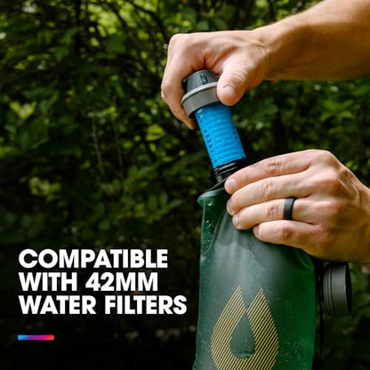 HydraPak Seeker - Collapsible Camping Water Storage (4L) - BPA & PVC Free, Hydration Reservoir Bag, Leak Proof - Sutro Green - color: Sutro Green, size: 4 Liter