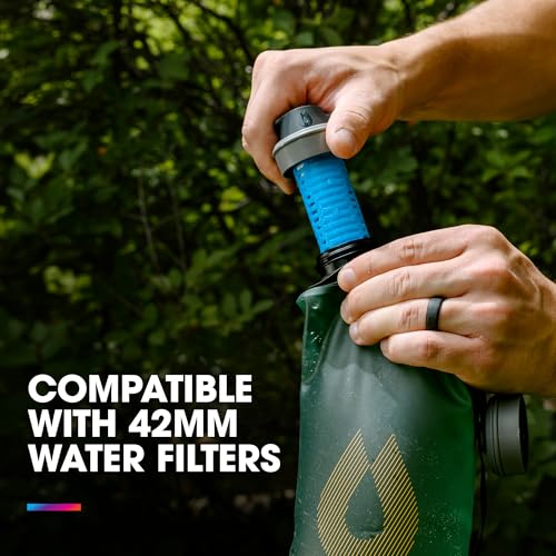 HydraPak Seeker - Collapsible Camping Water Storage (2L) - BPA & PVC Free, Hydration Reservoir Bag, Leak Proof - Sage Green - color: Sage Green, size: 2 Liter