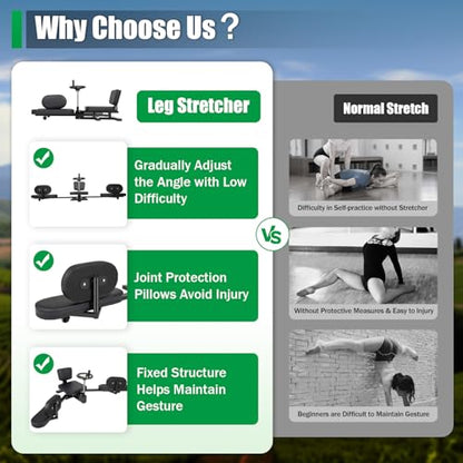 Leg Stretcher, MMA Stretching Machine, Fitness Split Training Martial Arts Gear, Heavy Duty Leg Stretch Machine, Improving Leg Flexibility, Steel Frame Split Machine for Home Gym