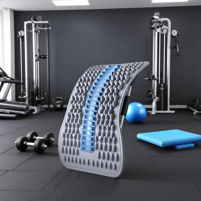 Back Stretcher - Adjustable Multi-Level Support, Ergonomic Arch Design, Muscle Relaxation Tool, Spine Alignment Device | Yoga Stretching Accessory with Pain Reliefs Function for Home, Offices Session - color: Blue
