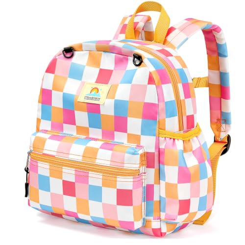 STEAMEDBUN Toddler Backpack Boys Girls 2-4, Preschool Daycare Backpack -12inch - color: Lively Checkerboard, size: Mini-12"H(not fit folder)
