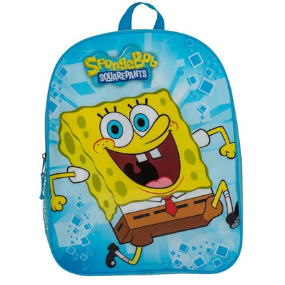 AI ACCESSORY INNOVATIONS Spongebop Square Pants Kids Backpack, 15" School Bag for Girls & Boys, Blue - color: Spongebob