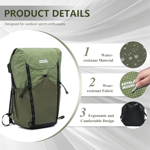 20l Hiking Backpack For Women&Men, Water Resistant Daypack Backpacks, Foldable & Packable Hiking Backpack, Lightweight Small Daypack For Travel Camping (Green) - color: Green