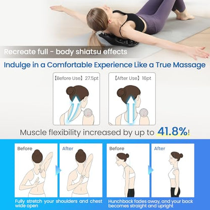 Shoulder Blade & Trapezius Trigger Point Massager, Back Stretcher | 22 Reflexology Massage Points，Scapula Correction，Relieve muscle stiffness，Shiatsu Therapy，High-density foam