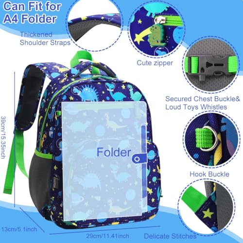 RHCPFOVR Kids Backpack for Boys - Boys Backpack 3-8 Ages Dinosaur for Kids 15 Inch School Bookbag for Kindergarten Elementary School Bookbag for Girl 1st 2nd Grade - style: Dinosaur