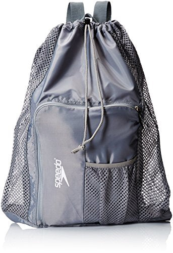 Speedo Unisex-Adult Drawstring Deluxe Ventilator Mesh Equipment Bag - color: Frost Grey